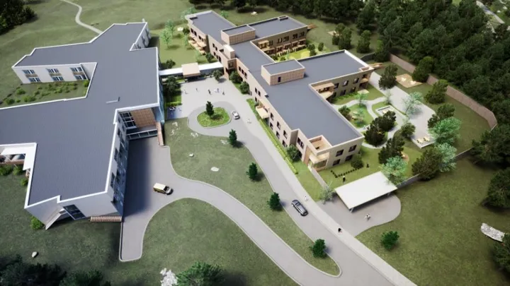 Illustrasjon Lyngbakken Bo Behandlingssenter Krediteres Bølgeblikk Arkitekter