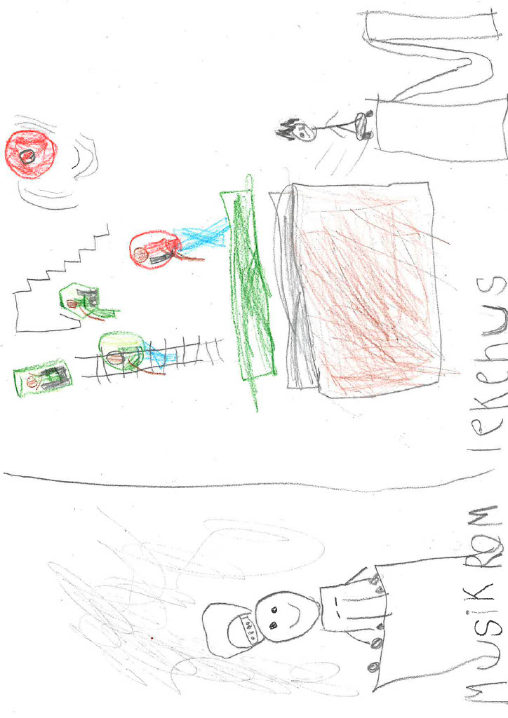 tegning av hvordan drømmeklasserommet kan være