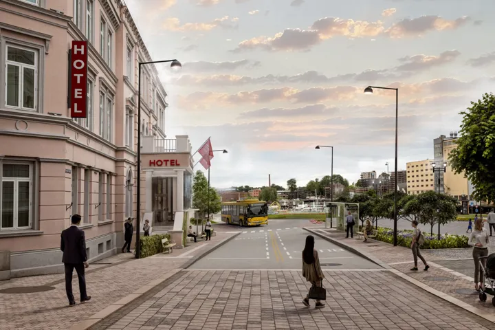 illustrasjon som viser hvordan det blir i Kongens gate