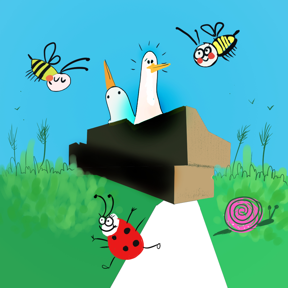 Kryp og kvitter illustrasjon