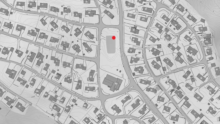 Kart som viser hvor du finner strøsand på Åfoss