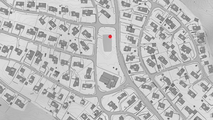Kart som viser hvor du finner strøsand på Åfoss