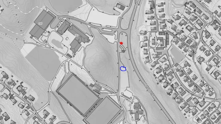 Kart som viser hvor du finner strøsand på Gulset