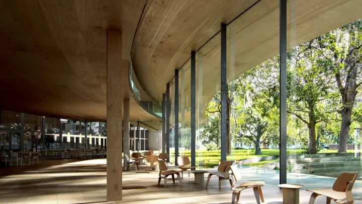 Skisse av Ibsenbiblioteket. MAD Arkitekter og Kengo Kuma.
