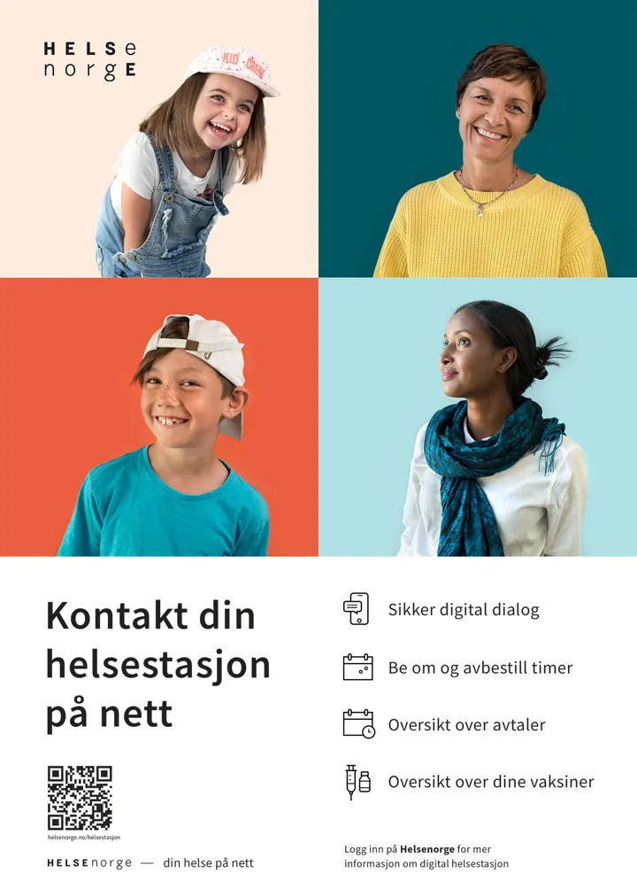 Bilde av informasjon om helsestasjon på nett