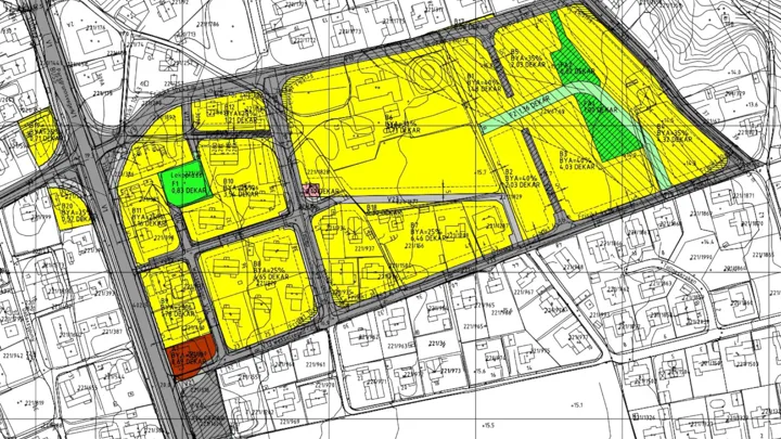 Kart som viser område for utbyggingsavtalen.